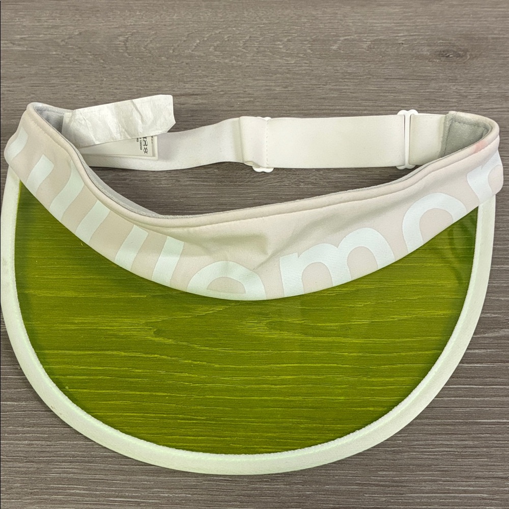 lululemon athletica White and Lime Green Visor